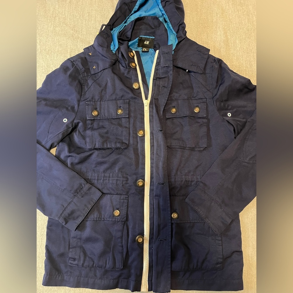 H&M Men’s Utility Jacket - Navy, Size S, Gently Used - Picture 4 of 12